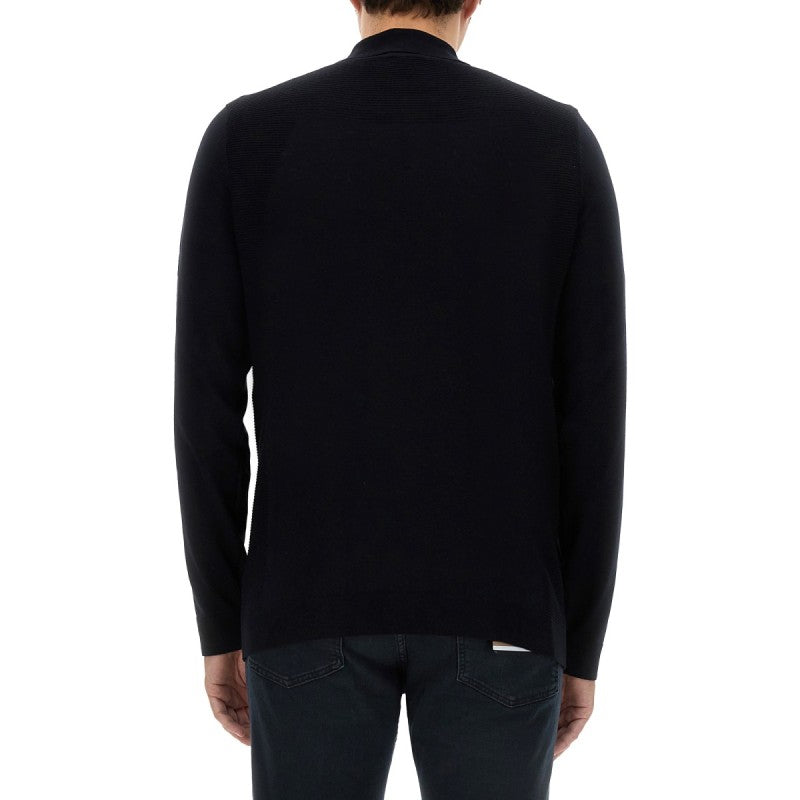 BOSS Ανδρικό πουλόβερ polo με φερμουάρ